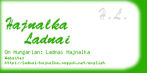 hajnalka ladnai business card